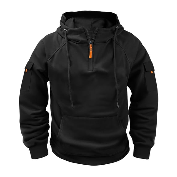 Paiwinds Men's Fashionable Zipper Hoodie, Long Sleeve Top with Arm Pocket for Personalized Streetwear & Daily Wear