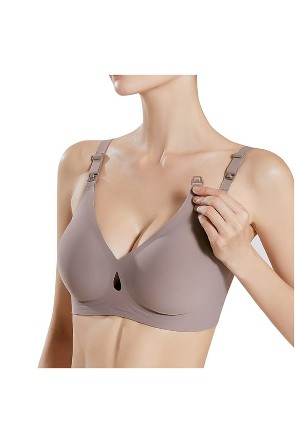 Pregnant Women's Plus Size Nursing Bra, Anti-Sagging Thin Front Opening Design for Breastfeeding Comfort, Soft Materials for Relaxed Fit During Pregnancy