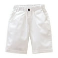 thumbnail image 1 of Paiwinds Toddler Boys Fashion Solid Color Casual School Uniform Cargo Shorts with Pockets Soft Cotton Pants, 1 of 9