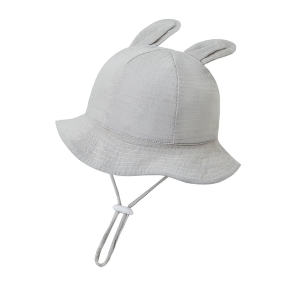Paiwinds Toddler Sun Hat for Baby Girls Boys Summer Breathable Bucket Hat with Chin Strap, Solid Color Wide Brim UPF Sun Protection Hat for 3-12 Months Infant Outdoor Beach Play