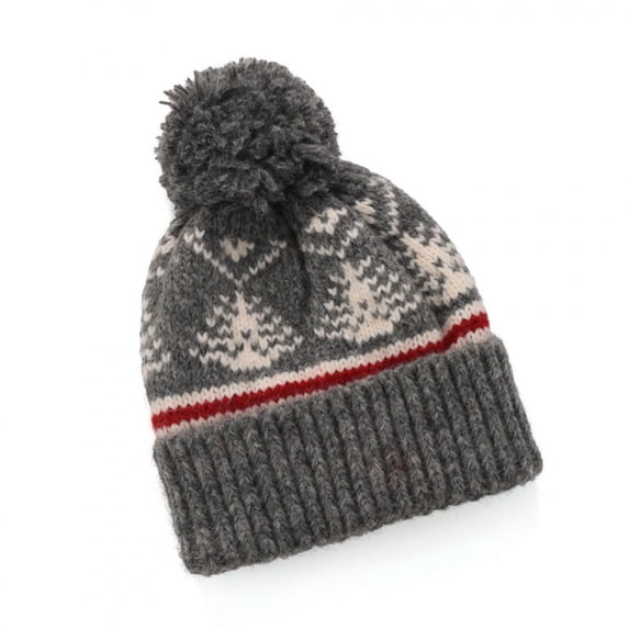 Paiwinds Winter Knit Beanie Hat for Women Men Warm Pom Pom Ski Hat with Snowflake Pattern Fleece Lined Thick Knitted Winter Cap Thermal Outdoor Ear Protection Hats