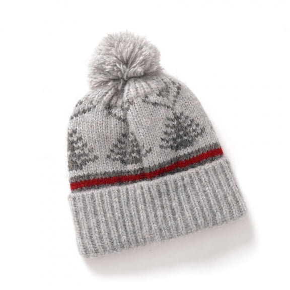 Paiwinds Winter Knit Beanie Hat for Women Men Warm Pom Pom Ski Hat with Snowflake Pattern Fleece Lined Thick Knitted Winter Cap Thermal Outdoor Ear Protection Hats