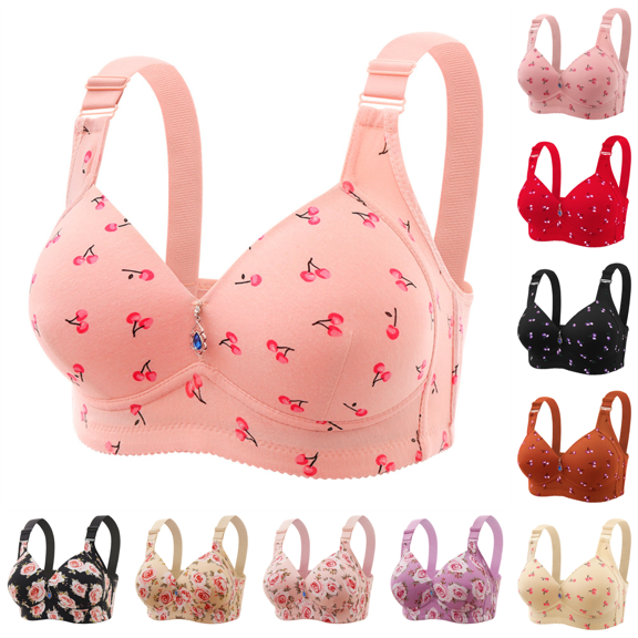 Paiwinds Woman's Lace Wireless Anti-Slip Bra for Plus Size Comfort, Breathable Gathering Support with Lace Detailing, No Underwire for Secure Everyday Wear with Confidence