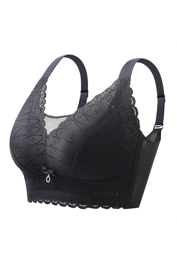 Woman's Lace Wireless Bra for BCD Cup Universal, Comfortable Siren Silhouette with Breathable Fabric and Gathering Support, No Underwire for Everyday Fashion
