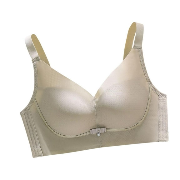 Paiwinds Woman's Large Size Rear Four Buckle Bra - No Underwire Breathable Adjustable Support for Fuller Figures Daily Comfort
