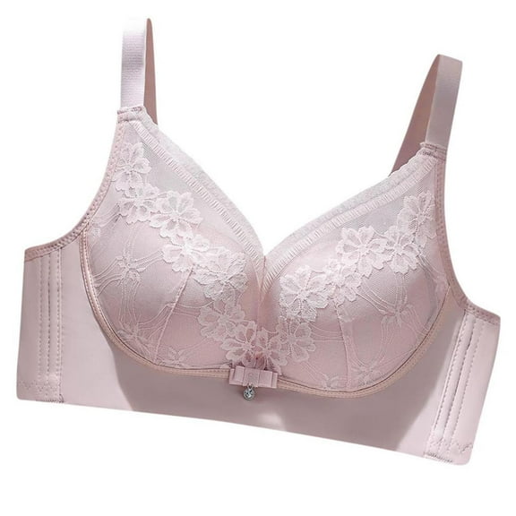 Paiwinds Woman's Large Size Rear Four Buckle Bra - No Underwire Breathable Four Rows Back Hooks for Plus Size Daily Support