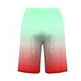 thumbnail image 1 of Paiwinds Women Casual Printed Ombre Elastic Drawstring Shorts Home Sleep Bermuda Shorts with Side Pockets Fringe Mid Rise, 1 of 9