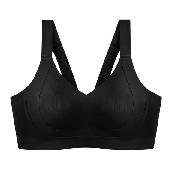 Paiwinds Bralette for Women Wide Strap Sports Wireless V-Neck Seamless Back Hook Comfortable Everyday Underwear