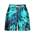 thumbnail image 1 of Paiwinds Women Summer Sweet Tropical Print Elastic Drawstring Shorts Beach Casual Bermuda Shorts with Pockets Fringe Mid Rise, 1 of 4