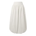 thumbnail image 1 of Paiwinds Women's Ankle Length Solid Stretchy Elastic Waist A-Line Skirt Flowy Casual Long Skirt for Daily and Relaxed Wear, 1 of 9
