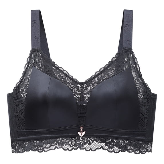 Paiwinds Push Up Bras for Women Lace Wireless Rabbit Ear Cups Side Support Comfortable Everyday, Size 36D-48D