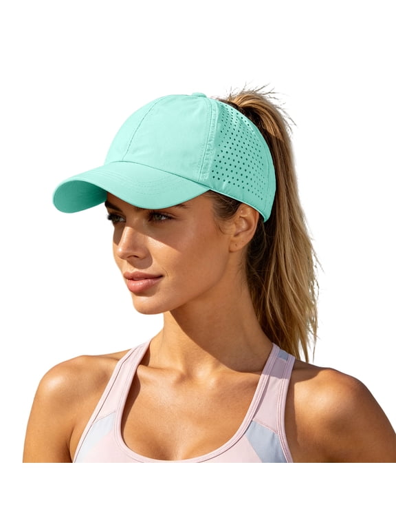 Women's Breathable Baseball Cap Ponytail High Mesh Quick Dry Running Hat Athletic Sports Cap