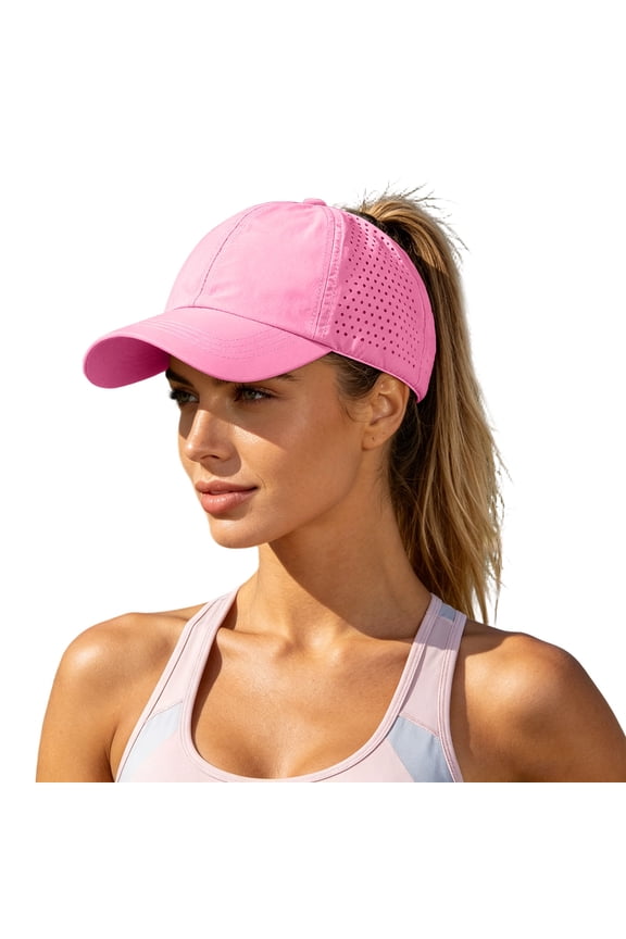 Women's Breathable Baseball Cap Ponytail High Mesh Quick Dry Running Hat Athletic Sports Cap