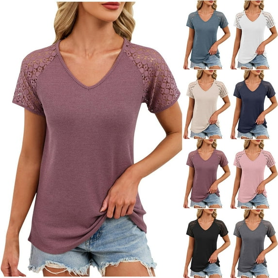 Paiwinds Women‘s Breathable Summer V-Neck Long Sleeve Blouse, Casual Solid Color Top with Polyester Rayon Blend for Warm Weather and Comfortable Outings