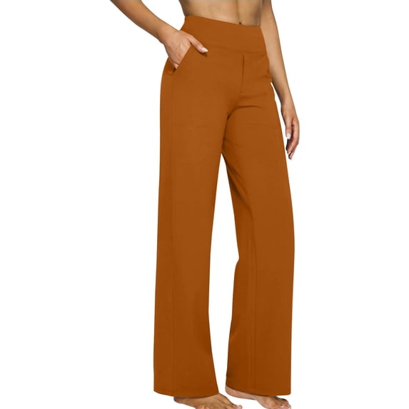 Paiwinds Women's Casual Loose Wide Leg High Waist Pockets Yoga Pants for Fitness Workout Running Sports Athletic Trousers