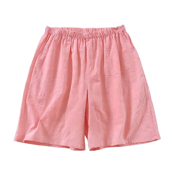Paiwinds Women's Classic Casual Cotton Shorts with Drawstring and Pockets, Elastic Waist, Loose Fit Comfortable Summer Shorts, Multiple Colors.