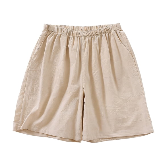 Paiwinds Women's Classic Casual Cotton Shorts with Drawstring and Pockets, Elastic Waist, Loose Fit Comfortable Summer Shorts, Multiple Colors.