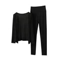 thumbnail image 1 of Paiwinds Collared Button Front Pajama Set for Women - Long Sleeve Top & Relaxed Pants, Cotton Blend Cardigan Style Loungewear, 1 of 5
