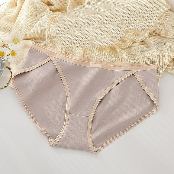 Paiwinds Women’s Color Blocked High Slit Briefs, Seamless Plus Size Underwear Made from Soft Cotton for Casual Comfort, Size L-4XL