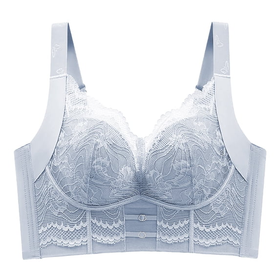 Paiwinds Women's Wirefree Lace Bra - Comfortable Full Coverage Bralette for Plus Size, Everyday Supportive Underwear