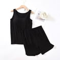 thumbnail image 1 of Paiwinds Women's Pajama Set - Crew Neck Sleeveless Top with Built-In Bra Pads & Loose Shorts, Soft Cotton Blend for Hot Weather, 1 of 5
