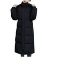 thumbnail image 1 of Paiwinds Women's Extended Length Over-the-Knee Hooded Puffer Coat, Loose Fit Cold-Proof Warm Thickened Cotton Jacket for Winter, 1 of 7