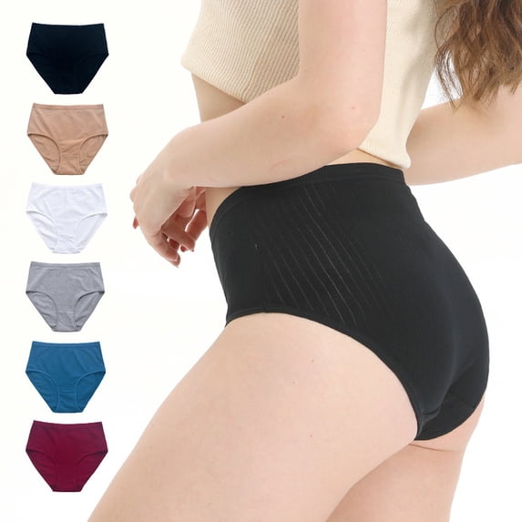 Paiwinds Women's Fashion Casual Mid-Rise Briefs - Solid Color Cotton Underwear for Everyday Wear, Soft & Breathable Comfortable Ladies Panties