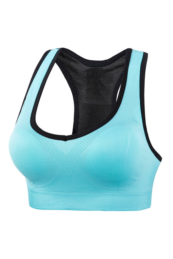 Women's High Impact Sports Bra with Racerback Design Shockproof & Anti-Sagging Seamless Workout Bra for Running Gym Yoga