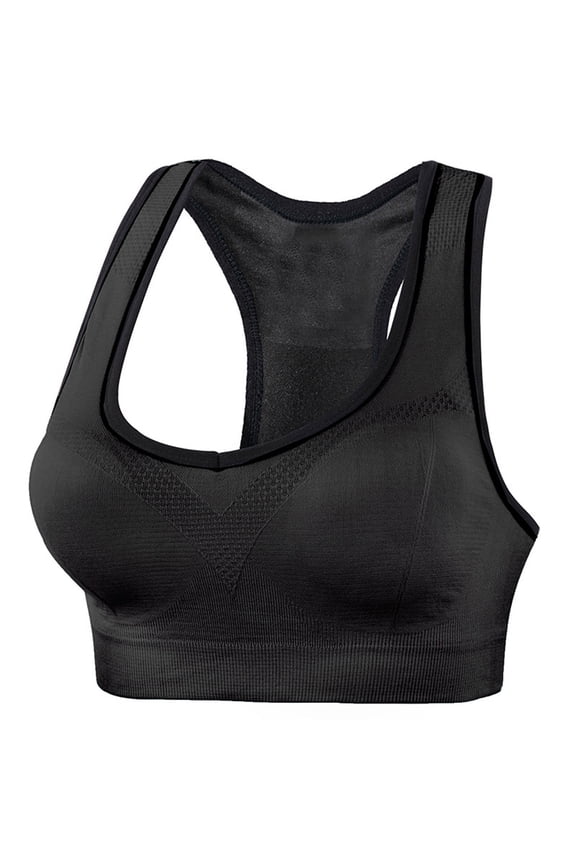 Women's High Impact Sports Bra with Racerback Design Shockproof & Anti-Sagging Seamless Workout Bra for Running Gym Yoga