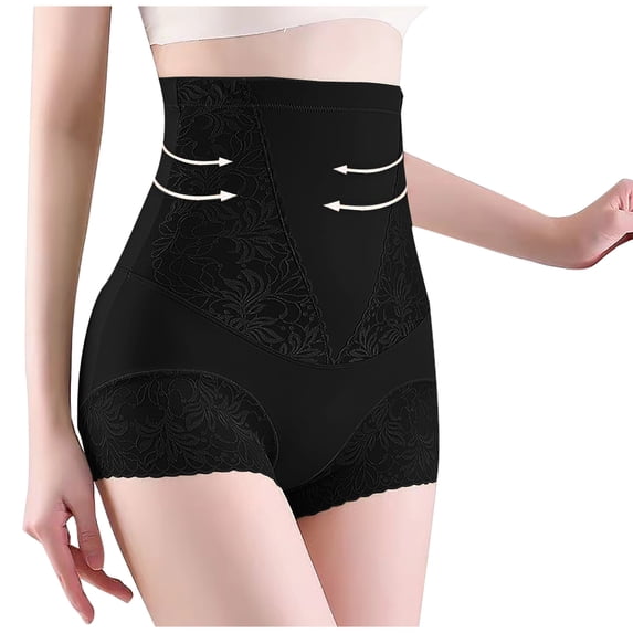 Paiwinds Women's Fashion Waistband Shape Seamless Ice Silk Belly Lift Hip Shaping Adjustable Underwear for Postpartum, 1-Pack, Sizes M-3XL (Black, Beige, Green, Wine)