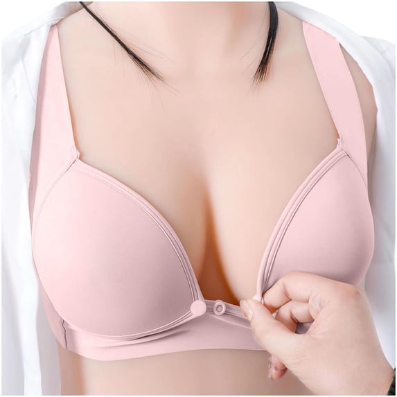 Paiwinds Women's Front Closure Nursing Bra, Thin Breathable Breastfeeding Bra, Anti-Sagging Support, Soft Cotton Maternity Bra for Pregnancy & Nursing