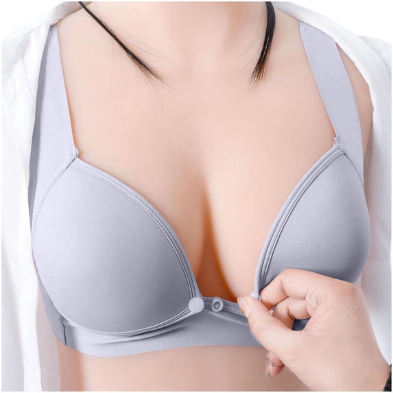 Paiwinds Women's Front Closure Nursing Bra, Thin Breathable Breastfeeding Bra, Anti-Sagging Support, Soft Cotton Maternity Bra for Pregnancy & Nursing