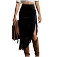 thumbnail image 1 of Paiwinds Women's Gothic Layered Punk Lace Irregular Long Skirt with Elastic Waist, Soft Flowy Polyester for Party Gothic Style, 1 of 9