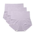 thumbnail image 1 of Paiwinds Women‘s High Waist Cotton Briefs 3 Pack, Tummy Control & Lifted Buttocks, Soft Breathable Solid Color Panties, Size L-3XL, 1 of 3