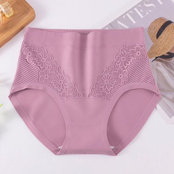 Paiwinds Women’s High Waist Cotton Briefs, Comfortable & Traceless Triangular Panties, Soft Breathable for Daily Wear, Size M-3XL