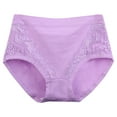 thumbnail image 1 of Paiwinds Women's High Waist Lace Briefs - Plus Size Underwear with Leak Proof Cotton Crotch for Comfort & Protection, Bright Color Casual Panties, 1 of 8