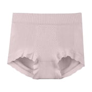 Paiwinds Women s High Waist Modal Cotton Seamless Briefs - Ribbed Peach Butt Shape with Wavy Edge, Comfortable Stylish Fit for Daily Wear, One Size