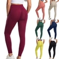 thumbnail image 1 of Paiwinds Women's High Waist Yoga Pants Full Length Tummy Control Slim Fit Nylon Spandex Running Leggings, 1 of 9