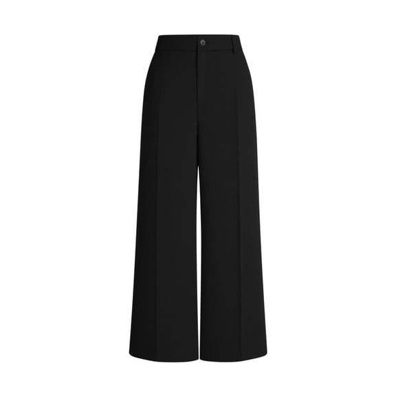 Paiwinds Women's High Waisted Wide Leg Suit Pants with Pockets, Solid Color Straight Tube Trousers, Casual & Office Wear, Multiple Colors