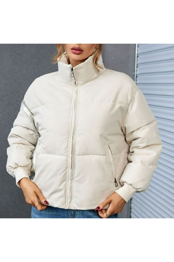 Women's Thickening Padded Warm Down Jacket, Slim Fit Long Sleeve Winter Coat with Hooded Design, Fashion Insulated Outerwear for Cold Weather and Chic Style