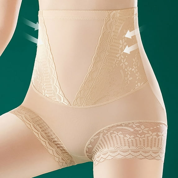 Paiwinds Women‘s Ice Silk High Waist Compression Briefs, Postpartum Waist Tightening & Hip Lifting, Strong Tummy Control Panties, Size M-3XL