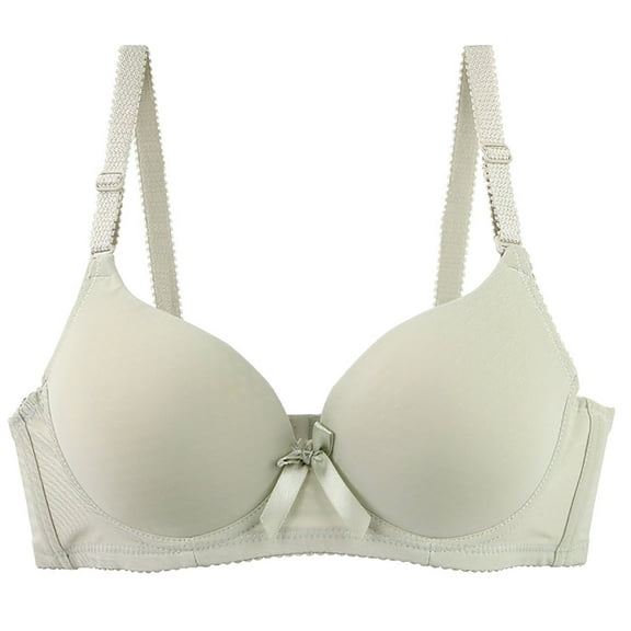 Paiwinds Women's Lace Push Up Bras, Seamless Everyday Bra for Women, Comfort Breathable T Shirt Bras, Back Closure Full Coverage Plunge Underwire Bras,Cup 75C-100C