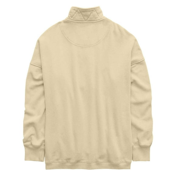 Paiwinds Women's Long Sleeve Collared Sweatshirt, Half-Placket Contrast Collar with Snap Buttons for Casual Wear Outings, Relaxed Fit