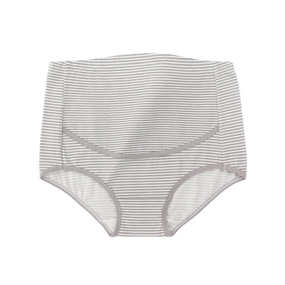 Paiwinds Women’s Maternity Underwear, High Waist Stripe Cotton Panties, Breathable Support for Pregnancy Comfort, Plus Size, Size M-4XL