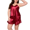 thumbnail image 1 of Paiwinds Halter Pajama Set for Women - Backless Frill Top & Loose Shorts with Silky Soft Fabric, Summer Sleepwear for Hot Nights, 1 of 5