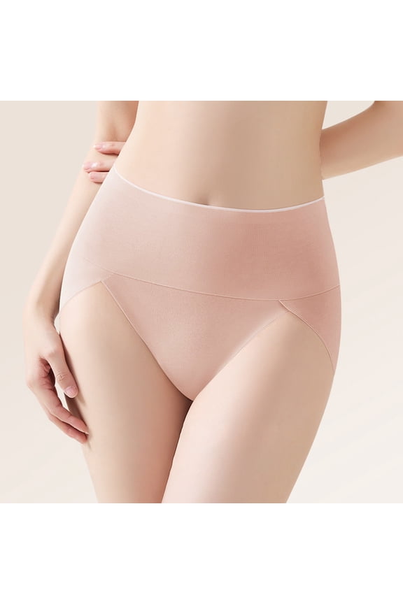 Women‘s Plus Size High Waist Seamless Cotton Briefs - Wide Leg Anti-Ride Up Comfort, Silk Cotton Gusset, Breathable for Fuller Figure Everyday Wear