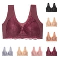thumbnail image 1 of Paiwinds Women's Front Closure Bra - Plus Size Lace Vest Style Wireless Bra for Post-Surgery & Sleep, Comfortable Everyday Underwear, 1 of 9