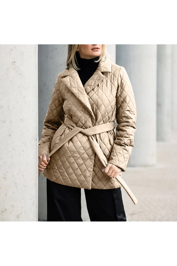 Women's Plus Size Lapel Leather Look Cotton Coat Long Sleeve Mid-Length Jacket for Casual Outings and Outdoor Winter Style