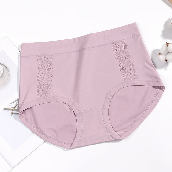 Paiwinds Women’s Plus Size Mid Waist Briefs, Breathable & Comfortable Solid Color Underwear, Soft Modal Cotton Blend for Everyday Wear, One Size Free Size