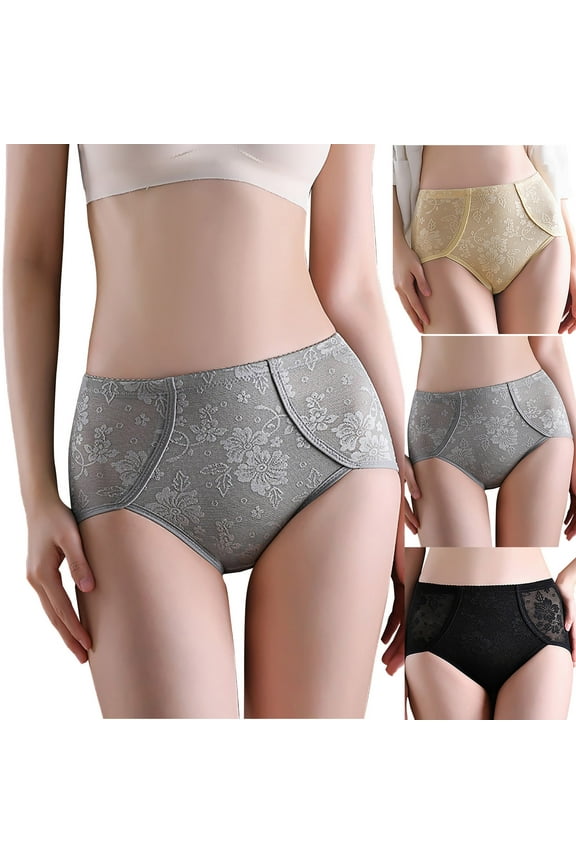 Women's Postpartum Underwear Low Waist Compression Nylon Panties Breathable Tummy Control Hip Body Shaping Briefs Soft Stretch (1 Pack, M-3XL)
